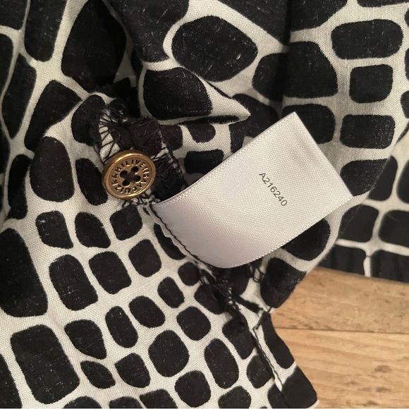 NWOT Isaac Mizrahi Live Black White Mandarin Collar Pullover Cotton Blouse 2X - Picture 3 of 10